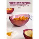 Akrilik Barok Murdum Orta Boy Oval Meyve & Salata Kasesi & Karistirma Kabi / 1,6 Lt (Cam Degıldır)