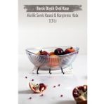 Akrilik Barok Seffaf Buyuk Oval Meyve & Salata Kasesi & Karistirma Kabi / 3,3 Lt (Cam Degıldır)