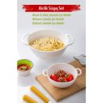 Akrilik Beyaz 2 Li Süzgeç Seti ( Makarna & Pirinç Süzgeci ) - Çok Renkli - Standart