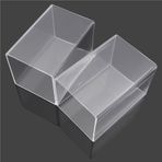 Akrilik Boru Şeffaf Tüp, 2pcs Pmma Side Acrylic Square Pipe Hollow Duct Transparent Tube(240MMX50X50X3MM)