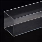 Akrilik Boru Şeffaf Tüp, PMMA Transparent Hollow Tube for Crafts Making Model Production Lighting Tubes 1pc(55mmx55mmx2mmx105mm)