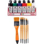 Akrilik Boya Multi Set 6X70ML + Fırça Set 8
