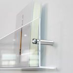 Akrilik Duvara Monte Broşür Tutucu 8,5 X 11 Şeffaf Depolama Rafı Dergi Dosyaları Gazeteler Edebiyat Kreş Odası Asılı Kitaplık 1 Katlı (Boyut: L 80 cm/31,5 ")
