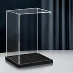 akrilik kutu Ahşap Tabanlı Son Derece Şeffaf Saklama Kutusu, Koleksiyonluklar için Akrilik Vitrin, Kendiliğinden Montajlı Ayrılabilir Vitrin(20cm/8in,10x15cm/4x6in)