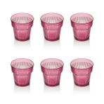 Akrilik Mürdüm 6'lı Kısa Bardak & Su Meşrubat Kahve Yanı Bardağı 300 ml ( Cam Değildir )