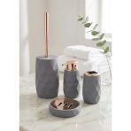 Akrilik Rose Banyo Seti - 4 Parça, Gri
