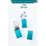 Akrilik Şeker Kahve Çay Kavanozu 500 ml (Vakum Kapak ) - Mavi
