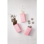 Akrilik Soft Pembe Şeker Kahve Çay Kavanozu 500 Ml ( Vakum Kapak )