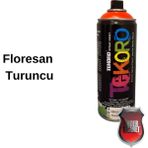 Akrilik Sprey Boya Tekoro 400 ml – Metal, Plastik, Ahşap Cam ve Oto Yüzeylere Uygun Renkler - Floresan Turuncu