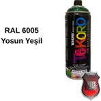 Akrilik Sprey Boya Tekoro 400 ml – Metal, Plastik, Ahşap Cam ve Oto Yüzeylere Uygun Renkler - Yosun Yeşil