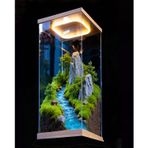 Akrilik Teşhir Kutusu, 30x30x10cm Işıklı LED Akrilik Vitrin, Hediyeler için Şeffaf Vitrinler, Şampiyona Yüzükleri, Figürinler, Diorama, Uzun 12x12x4 inç Kutu