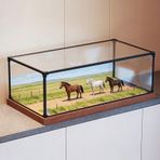 Akrilik Teşhir Kutusu, Alüminyum Çerçeveli Şeffaf Akrilik Vitrin, Toz Geçirmez Vitrin Saklama Kutusu, 24x24x14 inç (60x60x35cm) - Koleksiyon, Model ve Ev Dekoru Ekranı için Mükemmel.