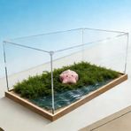 Akrilik Teşhir Kutusu, İstiflenebilir Akrilik Vitrin, Koleksiyon için Şeffaf Saklama Kutusu, Ahşap Tabanlı 12-33 İnç Gösteri Küpü, Tezgah Üstü Organizasyon için Mükemmel (50x25x25cm/20x10x10in)
