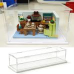 Akrilik Teşhir Kutusu, Koleksiyon için Büyük Akrilik Vitrin - Toz Geçirmez Saklama Kutusu, Beyaz Tabanlı Şeffaf Vitrin, Diorama Koruması için Mükemmel (60x55x55cm/24x22x22in)