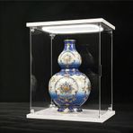 Akrilik Teşhir Kutusu, LED Işıklı Şeffaf Akrilik Teşhir Kutusu - İstiflenebilir ve Çıkarılabilir Dekoratif Saklama Kutusu, Tezgah için Modern Küp Düzenleyici, Ev ve Perakende için İdeal (35x35x40cm