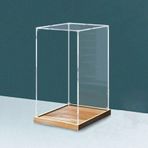Akrilik Vitrin Şeffaf Koleksiyonluk Eşya Vitrini, Ahşap-plastik Tabanlı Su Geçirmez Şeffaf Akrilik Kutu, Aksiyon Figürleri Için Toz Geçirmez Vitrin(25x15x55cm(10"x4"x22"))