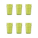 Akrilik Yeşil 6 Lı Uzun Bardak & Su Meşrubat Bardağı 750 ml ( Büyük Boy & Cam Değildir )