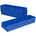 Akro-Mils 30164 24 – 6 4-inç plastik çöp kutusu Box raf kuş yuvası, mavi, Fall 6, 30164