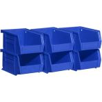 Akro-Mils 30210 Akrobins Plastik Saklama Kutusu, Istiflenebilir, El Işi Cihazlar Için, 6'Lı Paket, 08212Blue