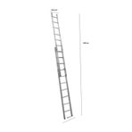 Akrobat 3+3 Toplam 6 Metre Endüstriyel Alüminyum Sürgülü Ptt Merdiveni