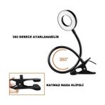 Akrobat Masa Lambası USB Girişli Göz Koruyucu Klipsli Masaya Sabitlenen Ayarlanabilir Işık Seviyesi Çok Fonksiyonlu LED Masa Lambası Sarı Beyaz Gün Işığı 3 Modlu Masa Lambası Çalışma Lambası - 106 Gümüş - 12,5 inç
