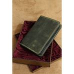 Akronium Leather Hakiki Deri Ajanda Kitap Kılıfı - Yeşil - Haki