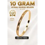 Aks Gold 22 Ayar (10 Gram) Aynalı Burgu Ajda Bilezik Gold Altın Bilezik Düğün Nişan - 6,2