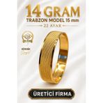 Aks Gold 22 Ayar Tse Belgeli (14 Gram) Trabzon Model Ajda Altın Bilezik Gold Düğün Nişan - 6,2