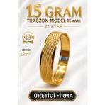 Aks Gold 22 Ayar Tse Belgeli (15 Gram) Trabzon Model Ajda Altın Bilezik Gold Düğün Nişan - 6,2