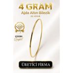 Aks Gold 22 Ayar TSE Belgeli (4 GRAM) Ajda Altın Bilezik Gold Düğün - 6,2