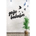 Aksa Göğe Bakalım Lazer Kesim Ahşap Duvar Dekoru Tablosu
