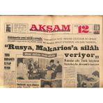 Akşam Gazetesi 10 Şubat 1964 - Prenses Irene Aşk Uğruna Tahtını Bıraktı - Rumlar 6 Türk Köyünü Bazukayla Devamlı Tarıyor GZ92233