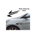 Aksefuar Lazer Toyota Yaris Çamurluk Venti Parlak Siyah Pleksi Vent