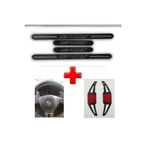 Aksefuar Lazer Volkswagen Passat B8 Sport Carbon Kapı Eşiği + F1 Kulakçık