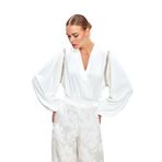 Aksesuar Detaylı Bodysuit Bluz - EKRU
