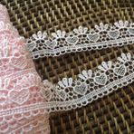 Aksesuar Kalp Desenli Dantel Kenar Güpür/dantel Süsleme Malzemesi/dantel Şerit En 3 cm 10 Metre - 007 - Gül Pembe