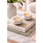 Aksesuar Kuşu 2 Adet Lotus Mumluk Pinterest Lotus Şık Tasarımlı Tealight Mumluk Ev Dekorasyon Ürünü - Vernikli (Mumlar Hariç)