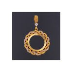 Aksesuar Zirkon Taşlı Çeyreklik 3 Bijuteri Kolye Ucu 22 Ayar Altın Kaplama