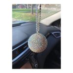 Aksesuarburda Mini Disko Topu - Kristal Dikiz Ayna Süsü – Eğlenceli Araba Aksesuarı - Hediyelik Araba Süsü (4,5cm)