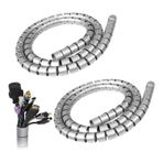 Aksesuarcı 16 Mm Gri 1 Metre Spiral Kablo Toplayıcı, Boru Tipi Kablo Düzenleyici (2 ADET)