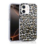 Aksesuarcim Apple ile Uyumlu iPhone 11 Kılıf Leopar Desenli M-Safe Şarj Özellikli Kamera Lens Korumalı Sert Silikon Kapak Jago Siyah-Kahverengi