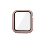 Aksesuarcim Apple ile Uyumlu Watch 1/2/3/4/5 38mm Ekran Koruyucu Darbe Korumalı Kasa Koruma Gard07 Pembe