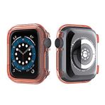 Aksesuarcim Apple ile Uyumlu Watch 1/2/3/4/5 44mm Ekran Koruyucu Darbe Korumalı Kasa Koruma Turuncu