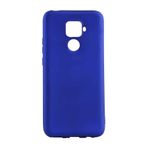Aksesuarcim Huawei Mate 30 Lite ile Uyumlu Kılıfı Silikon Pastel Renkli Mat Esnek İnce Kapak Prem Saks Mavi