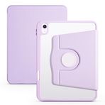 Aksesuarcim iPad 11.Nesil 2025 Kılıf Silikon Kapaklı Stand Olabilen Kamera Lens Korumalı Kalem Bölmeli Kapak Lila