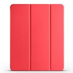 Aksesuarcim iPad Air 10.9 2022 (5.Nesil) Kılıf Kalem Bölmeli Smart Cover Standlı Tablet Kılıf Kırmızı