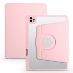 Aksesuarcim iPad Air 10.9 2022 (5.Nesil) Kılıf Silikon Kapaklı Stand Olabilen Kamera Lens Korumalı Kalem Bölmeli Kapak Pembe