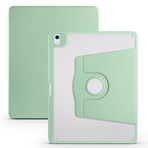 Aksesuarcim iPad Pro 11 2021 (3.Nesil) Kılıf Silikon Kapaklı Stand Olabilen Kamera Lens Korumalı Kalem Bölmeli Kapak Açık Yeşil