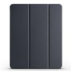 Aksesuarcim iPad Pro 12.9 2022 M2 Kılıf Kalem Bölmeli Smart Cover Standlı Tablet Kılıf Siyah