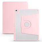 Aksesuarcim iPad Pro 12.9 2022 M2 Kılıf Silikon Kapaklı Stand Olabilen Kamera Lens Korumalı Kalem Bölmeli Kapak Pembe